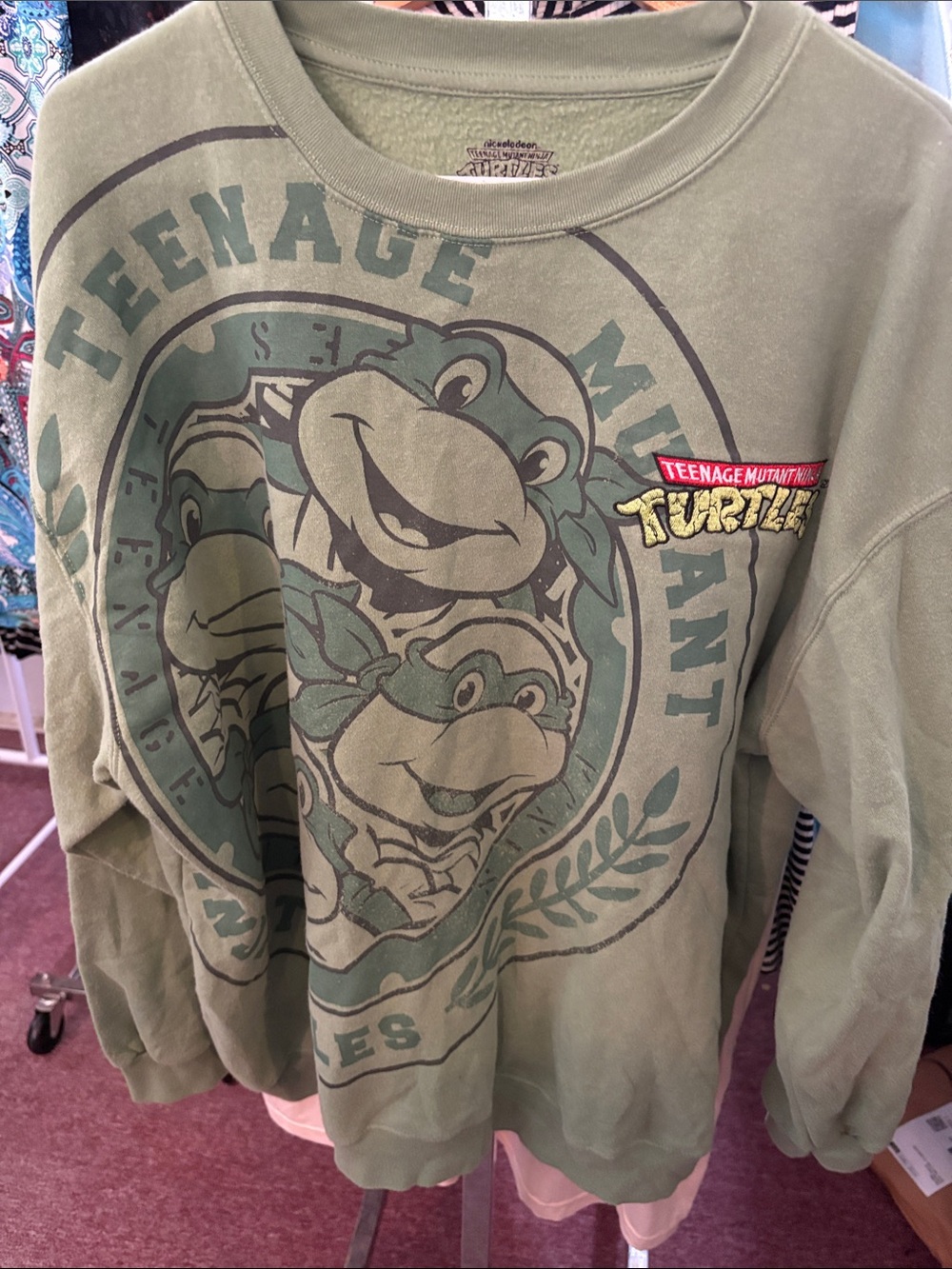 Nickelodeon Olive Green Teenage Mutant Ninja Turtles Sweatshirt